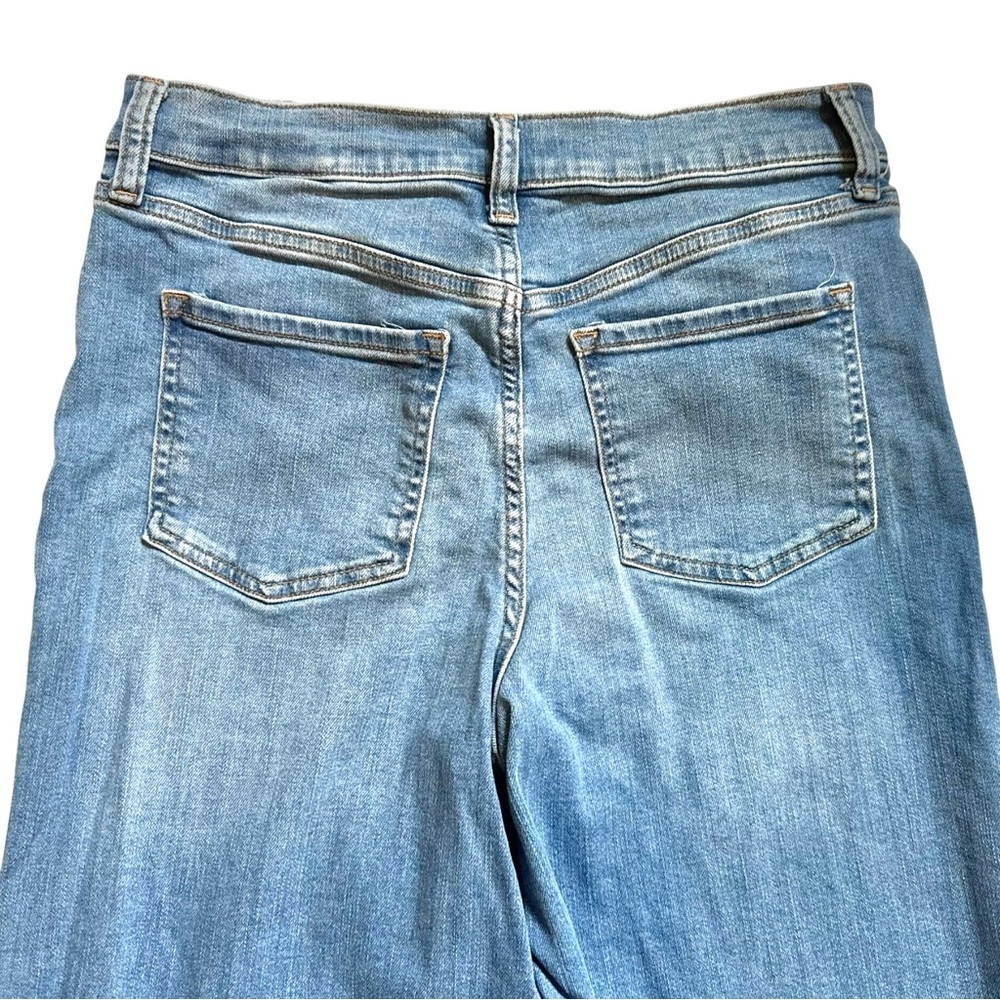 Banana Republic Factory Wide Leg Jean High Rise Blue Medium Wash, denim, - Picture 6 of 14